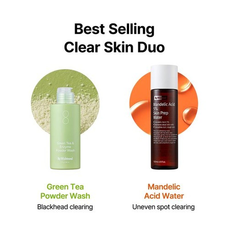 BY WISHTREND Mandelic Acid 5% Skin prep Water, Gentle Skin Renewal, Korean Exfoliator, Aha Bha Toner, for Sensitive Skin, Helping clogged pores, Glow up (4.1 Fl Oz (Pack of 1))