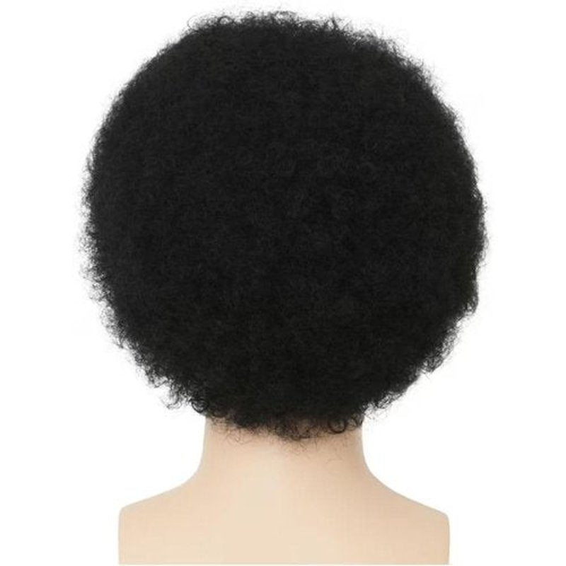Salaibs Mens Black Afro Wig 70s Wig Curly Kinky Fancy Funny Disco Wigs Halloween 70s Costume Unisex Hair Wig for Black Men