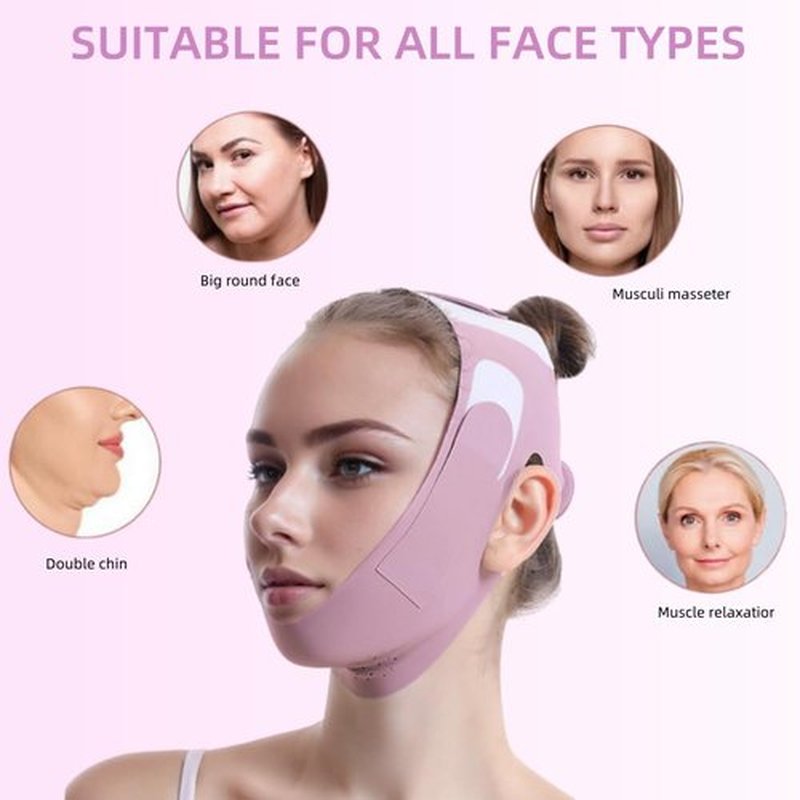 Graphene V-Line Mask Chin Up Mask V Shaped Face Mask Chin strap for sleeping, Jaw Exerciser(lilac)