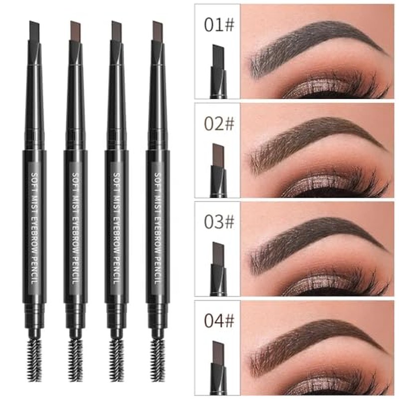 long lasting and waterproof Triangle eyebrow Pencil With Brush (black)