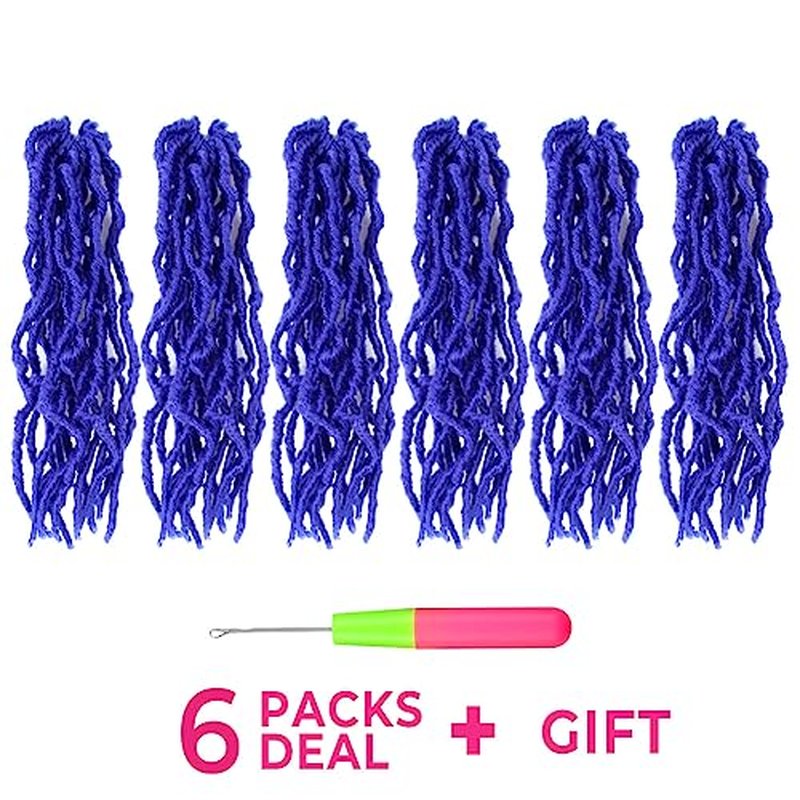 Niseyo Grey Faux Locs Crochet Hair 12 Inch Soft locs, 6 Packs Short Crochet Locs Pre Looped Crotchet Straight Synthetic Hair Extensions (Gray)