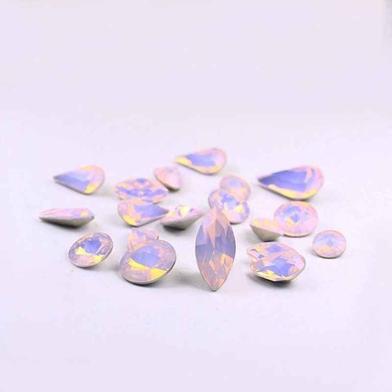 DONGZHOU Large Crystals for Nails Mixed Big Rhinestone Nail Art Set Big Stones Crystal Nail Rhinestones Diamond Crystal Gem Point Back Stones for Nail Art Clothing Wedding Dress Shoes Bags DIY Crafts