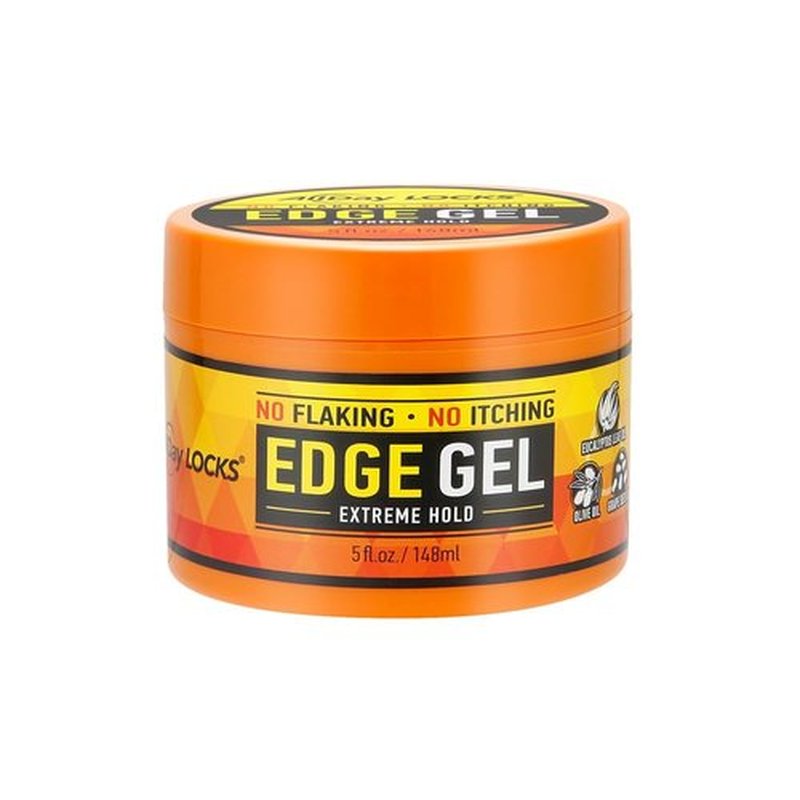 AllDay Locks Edge Gel | Extreme Hold Edge Control Gel | No Flaking, Itching, or Split Ends | Long Lasting Style for Braids, Locks, Twists, Cornrows | 5 oz