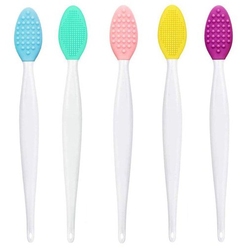 Silicone Lip Brush Tool Lip Brush for Smoother and Fuller Lip Appearance (5 pcs, Mix)