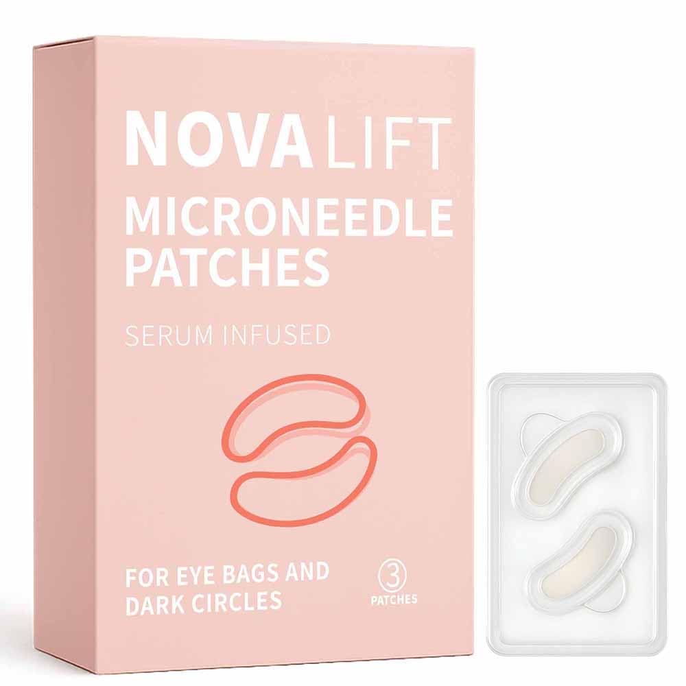 NOVALIFT MicroGlow Eye Patches,Under Eye Patchs Hyaluronic Acid Eye Mask for Dark Circles for Women, Forehead Wrinkle & Smile Line Patches