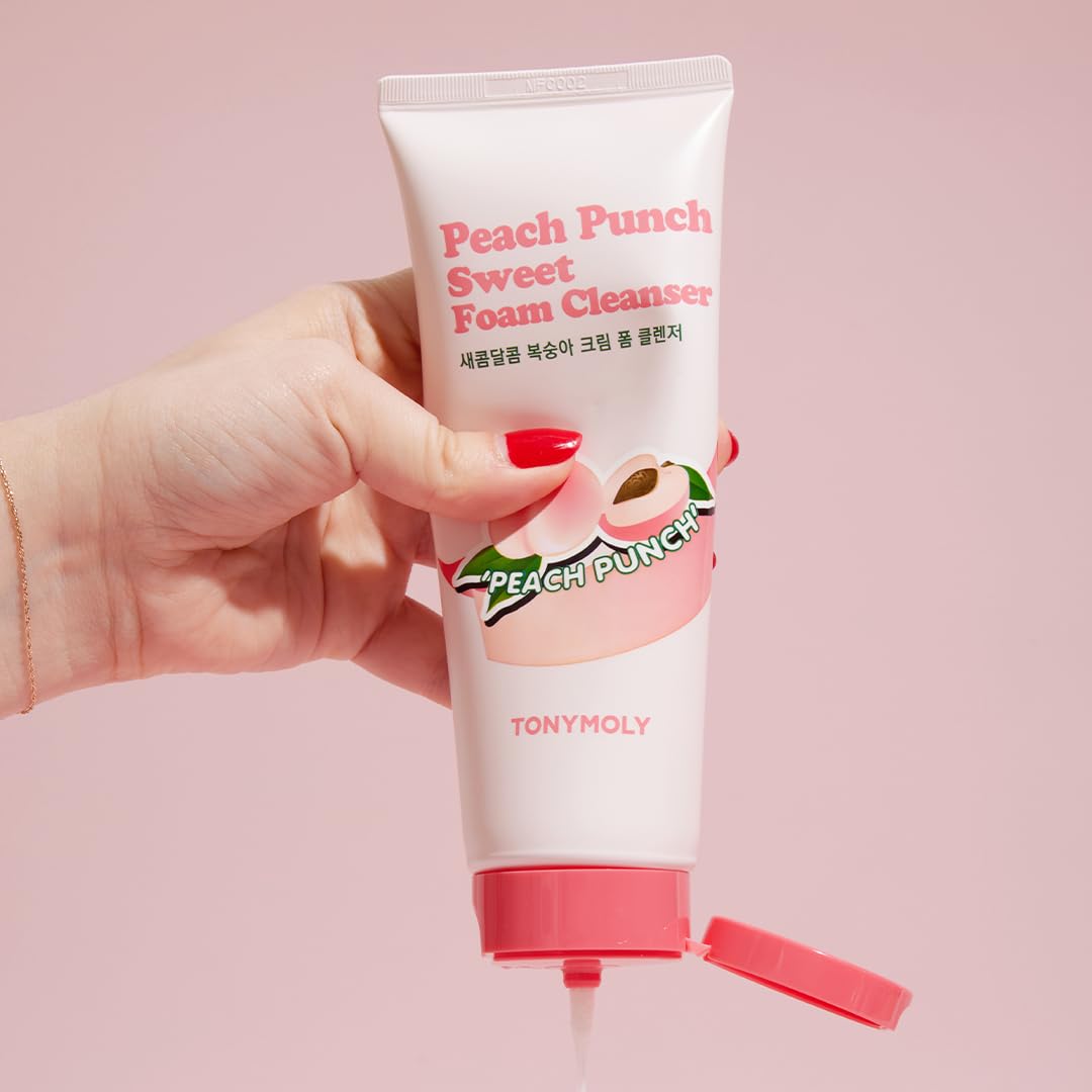 TONYMOLY Peach Punch Sweet Foam Cleanser, 5 Fl Oz