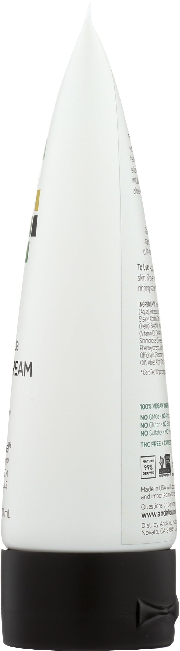 Andalou Naturals CannaCell MEN Smooth Glide Shave Cream, 6 Ounce
