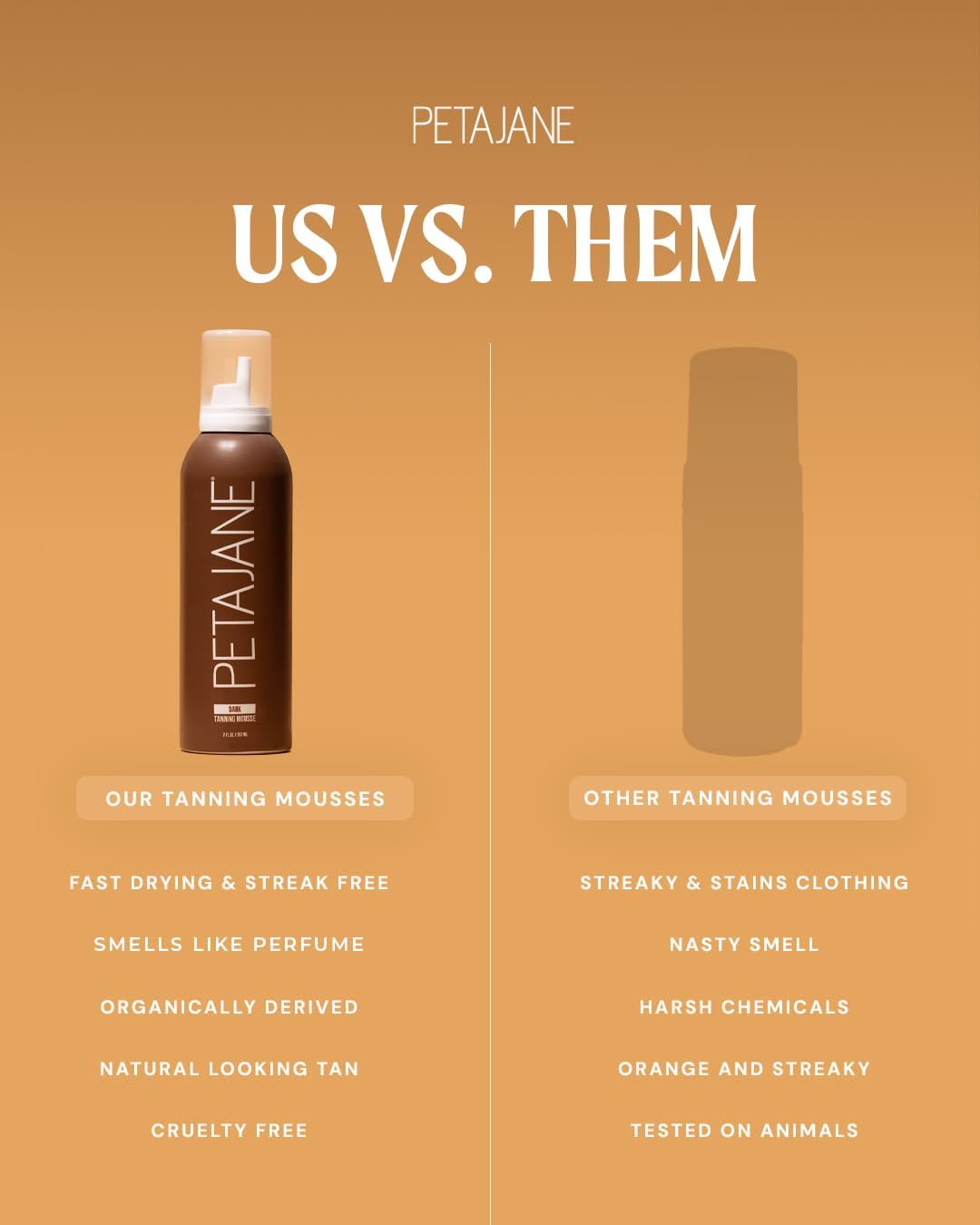 Dark Tanning Mousse, Natural-Looking Streak-Free Sunless Tanner - 7 Oz
