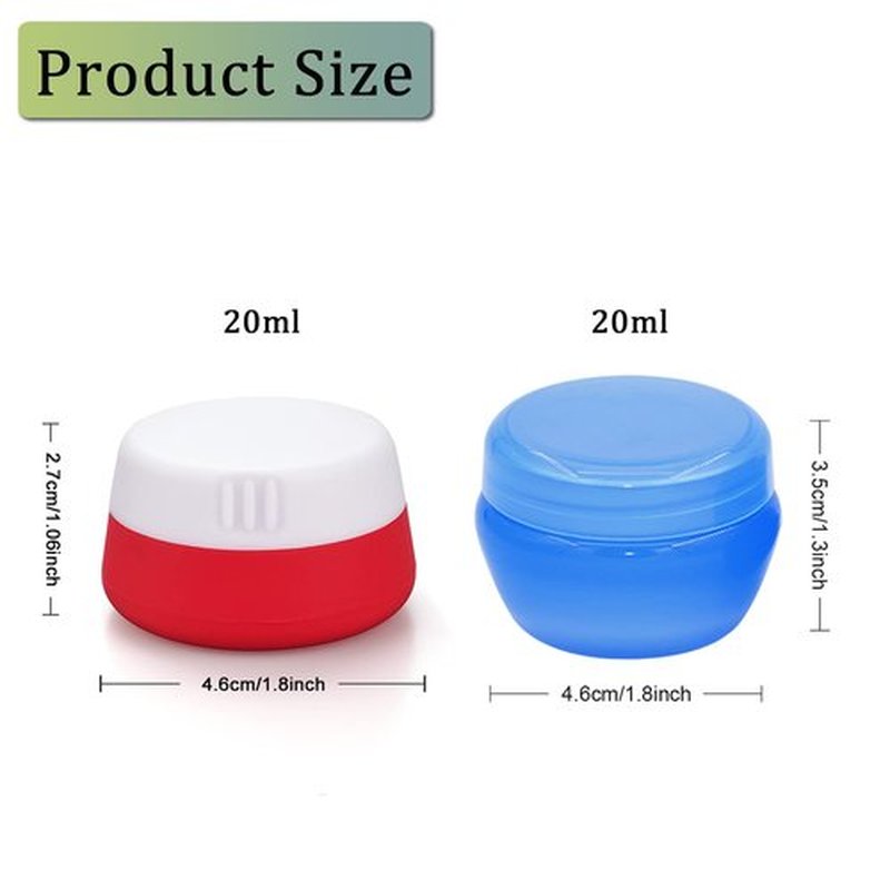 Cosywell Travel Containers for Creams 20ml Travel Jars for Toiletries TSA Approved Silicone and PP Cream Jars Refillable Leak-proof Travel Accessories with Lid for Cosmetic Makeup Cream (9 Pieces)