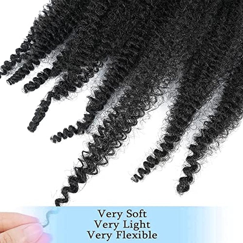 VCEOW 24 inch Pre-Separated Springy Afro Twist Hair 6 packs Pink Kinky Marley Twist Braiding Hair Soft Synthetic Crochet Wrapping Hair Extensions for Distressed Faux Locs Spring Twist