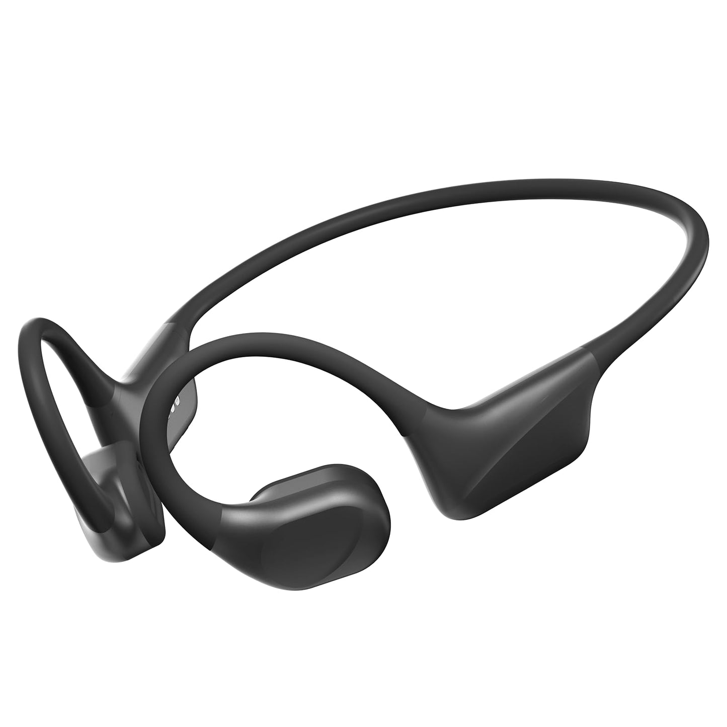 PSIER Bone Conduction Headphones with Dual Driver, IPX8 Waterproof Swimming Headphones Air Conduction Open Ear Buds MP3 Mode 32GB Memory 8H Playtime Bluetooth 6.0 Earbuds Deep Bass for Sports