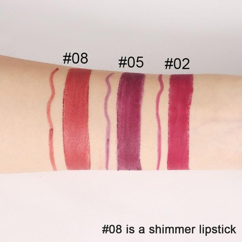2 in 1 Mauve Red Matte Lip Liner & Lipstick Combination, DNM Metallic Dual Ended Lipstick, Lip Liner, Lip Gloss, 24 Hour all Day Long-Lasting Waterproof Lipliners Pencil for Women Lip Makeup Gift 08#