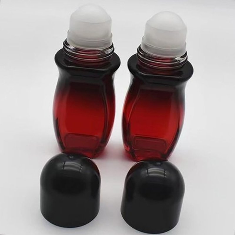 BFLCTTBD 2pcs 50ml Glass Bottle Roller Ball Large Empty Roller Bottles Refillable Rollerball Bottles for Perfume Essential Oils Deodorant