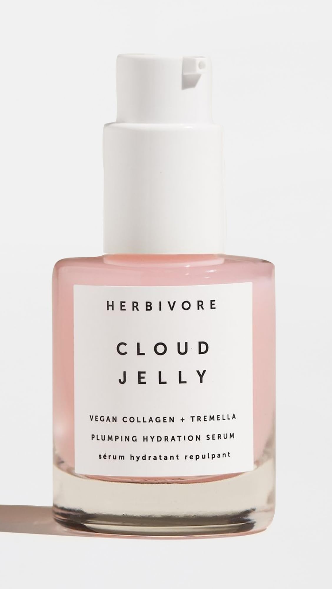 HERBIVORE Cloud Jelly Plumping Hydration Face Serum – Vegan Collagen + Tremella Mushroom + Strawberry Extract, Plant-based, Vegan, Cruelty-free, 30mL / 1 oz