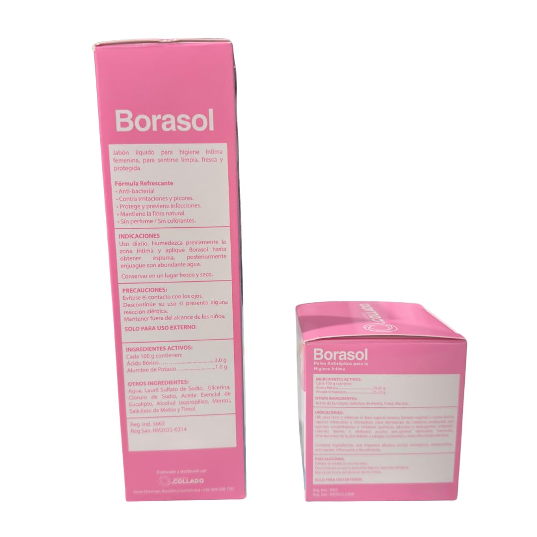 Borasol Liquid Antiseptic, No Coloring Added Plus Borasol Antiseptic Powder 4oz 114g