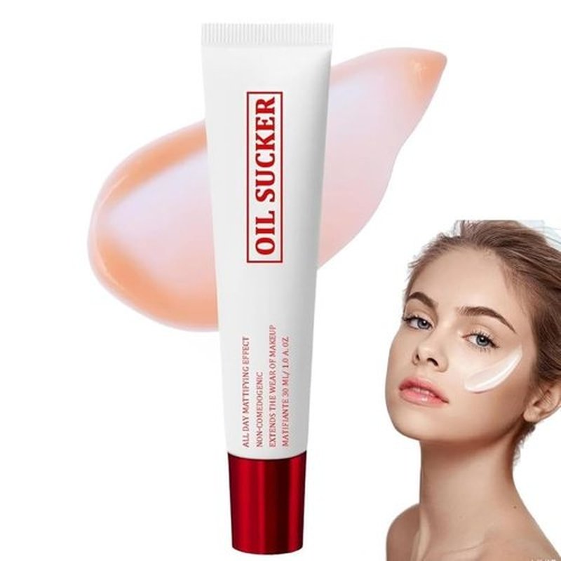 New Oil Sucker,Waterproof and Sweatproof Matte Primer,Upgrade Extreme Mattifying Alkaline Primer,Natural Firming Matte Primer，Suitable for All Skin Types