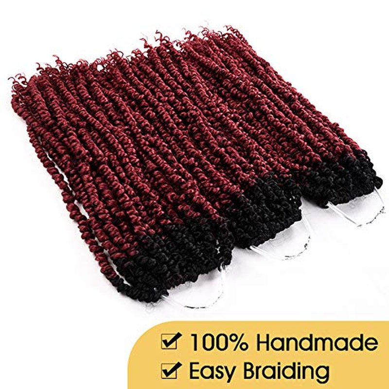 Silike Passion Twists Braiding Hair, Crochet Passion Twist(12 Roots per Pack, 6 Packs) Pre-twist Passion Twist Hair for Black Women (18 inch, ombre Bug)