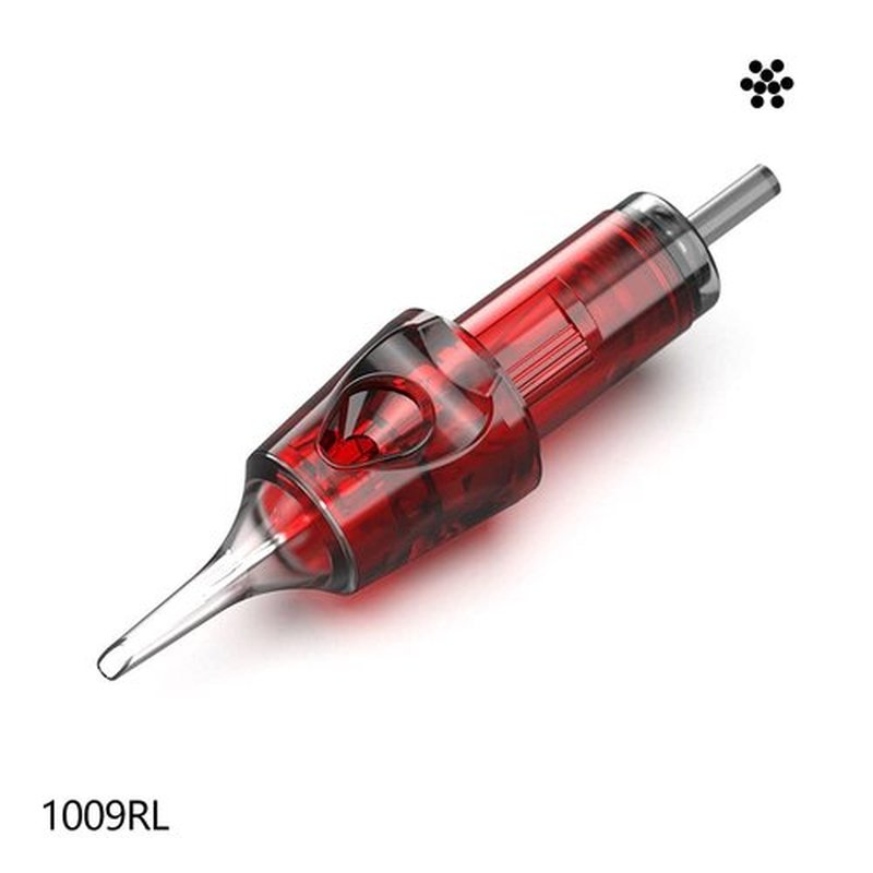 CNC 9RL Tattoo Needles Cartridge 20Pcs #10 Bugpin Disposable Needles Round Liner with Membrane EN04-20-1009RL