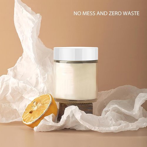 Tecohouse 4 oz Glass Jars with Lids, 16 Pack Clear Cream Jars with Lids, White Labels & Inner Liners, Empty Round Clear Slime Containers for Cream, Lotion-Clear