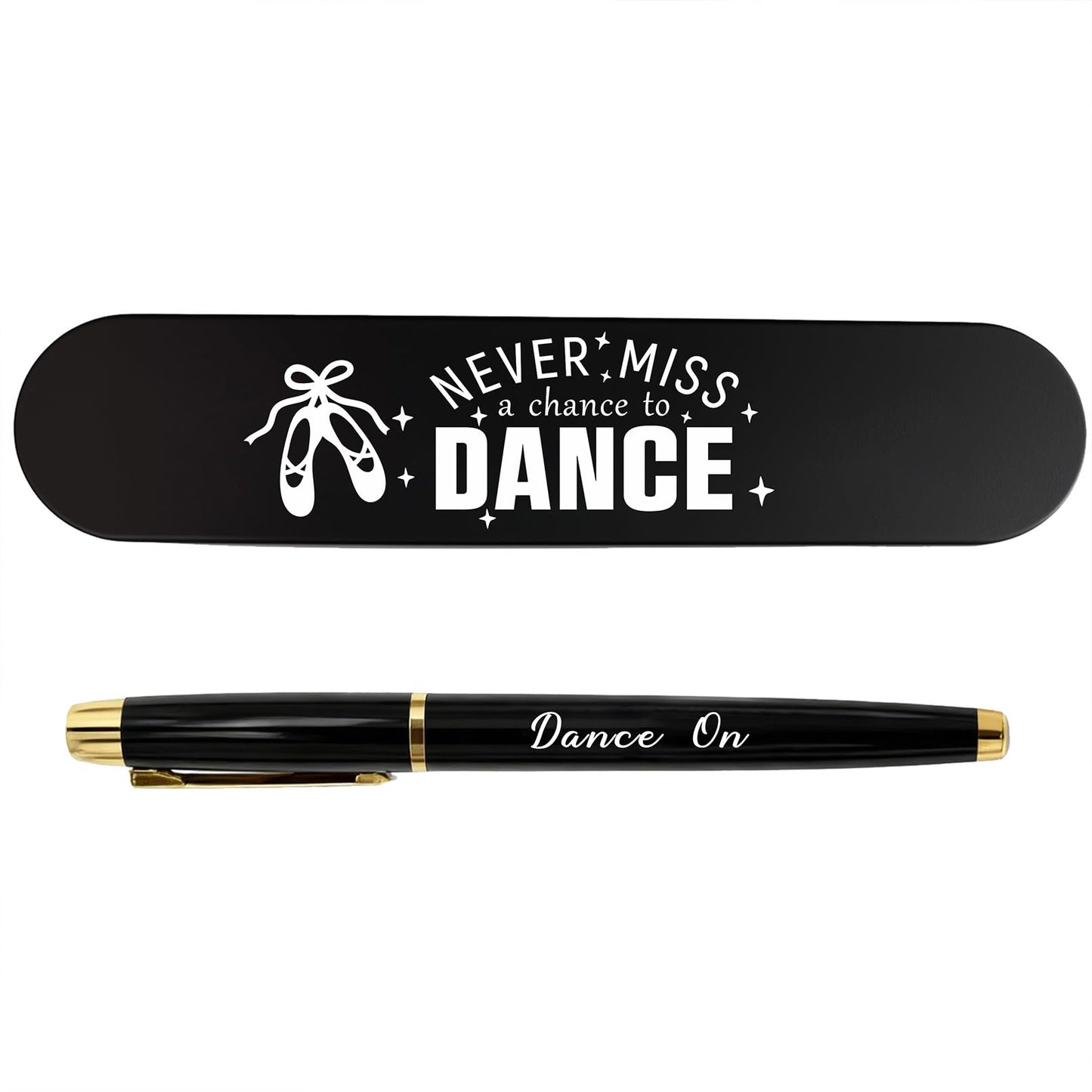 Felicky Dance Student Gifts - Never Miss a Chance to Dance Inspirational Gel Pen Gift Set - Birthday Graduation Gifts for Dancing Students Teen Girls