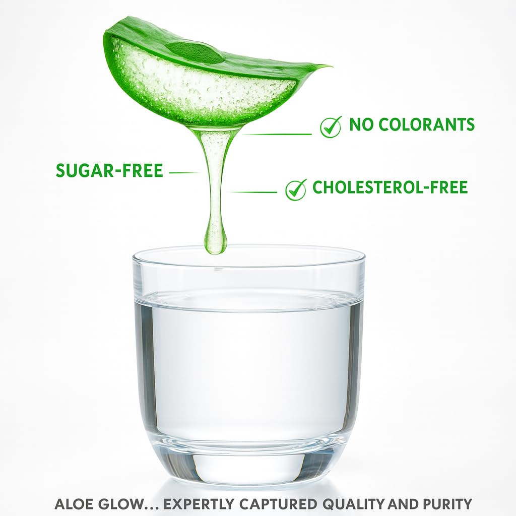 Aloe Glow Mango – Herbal Aloe Vera Dietary Fiber Supplement Drink – Supports Digestive Health & Hydration – Natural Flavor, 450ml (15.22 fl oz) (Mango)