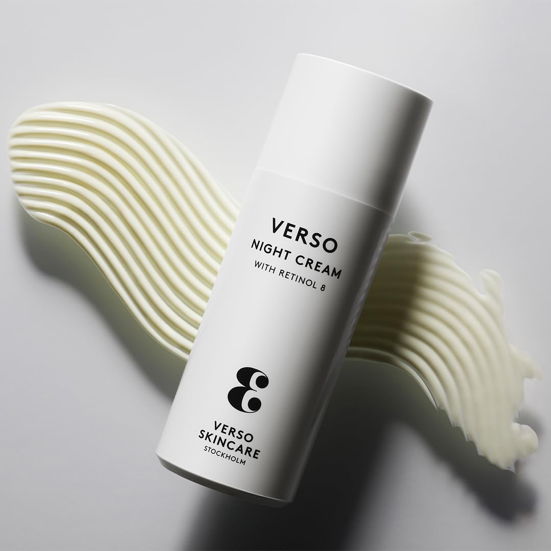 Verso Skin Care | Moisturizing Night Cream | Rejuvenating Face & Neck Night Time Cream for Youthful Skin | Face Care Made Easy (1.6 fl oz)