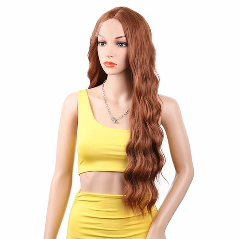 FORCUTEU Long Auburn Wigs for Women Long Wavy Auburn Wig Long Light Auburn Wig Heat Resistant Synthetic Wigs for Daily Party Halloween Use(Light Auburn 30inch)