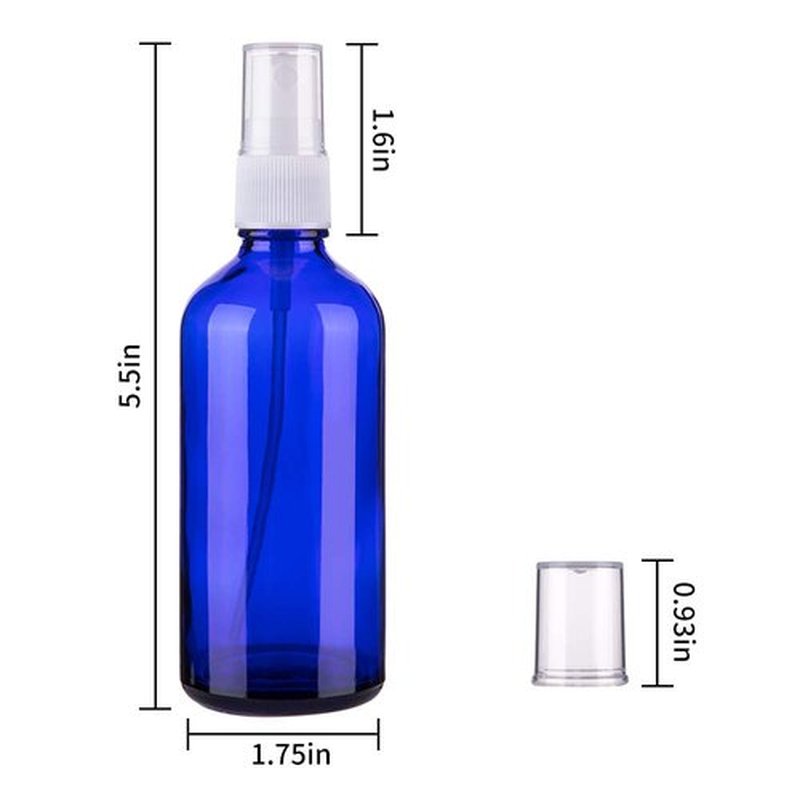 Hydior Glass Spray Bottles for Essential Oils, 3.4oz Empty Small Fine Mist Spray Bottle 2 Pack