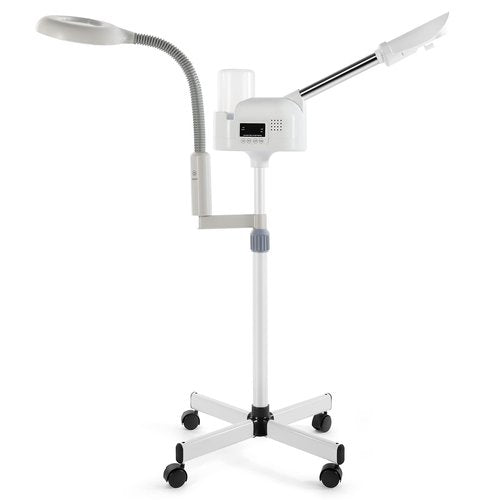 Professional 2 in 1 Facial Steamer Upgrade Esthetician Steamer with 5X LED Magnifying Lamp Beauty Salon Spa