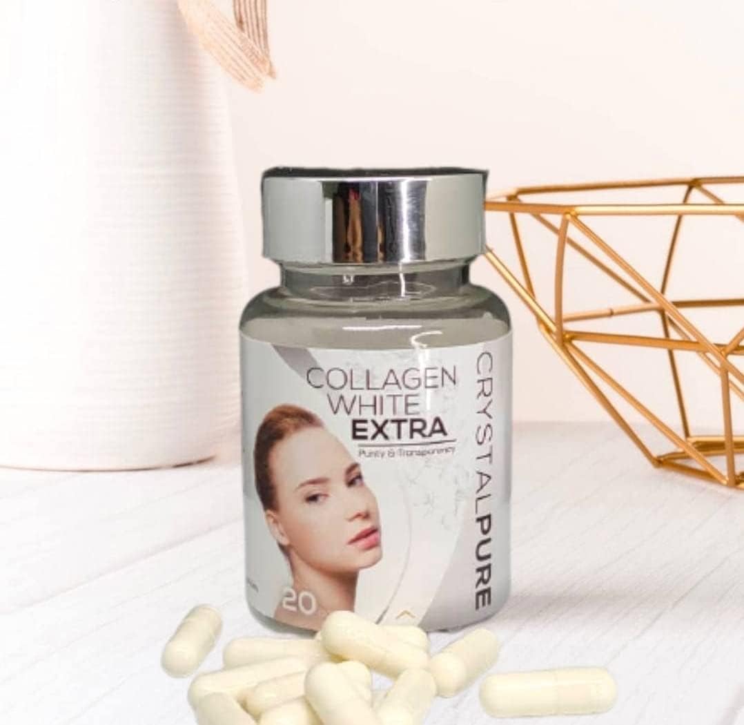 Collagen White Glutathione Supplement - Pure Crystal Formula for Radiant Skin