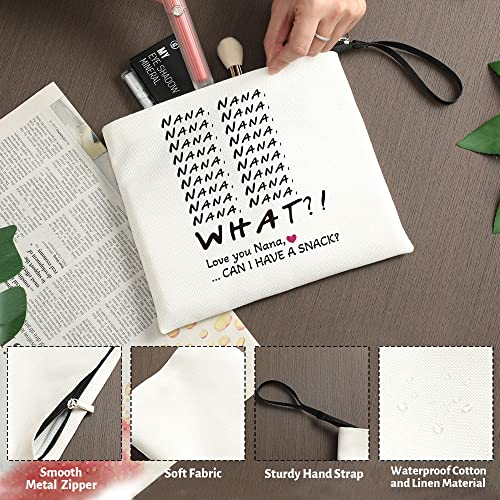 Nana Gifts, Nana Make Up Bag Cosmetic Bag for Women, Grandma Grandmother Birthday Gifts for Nana from Grandson Granddaughter, Grandma Nana Gifts from Grandchildren, Nana Gifts from Grandkids