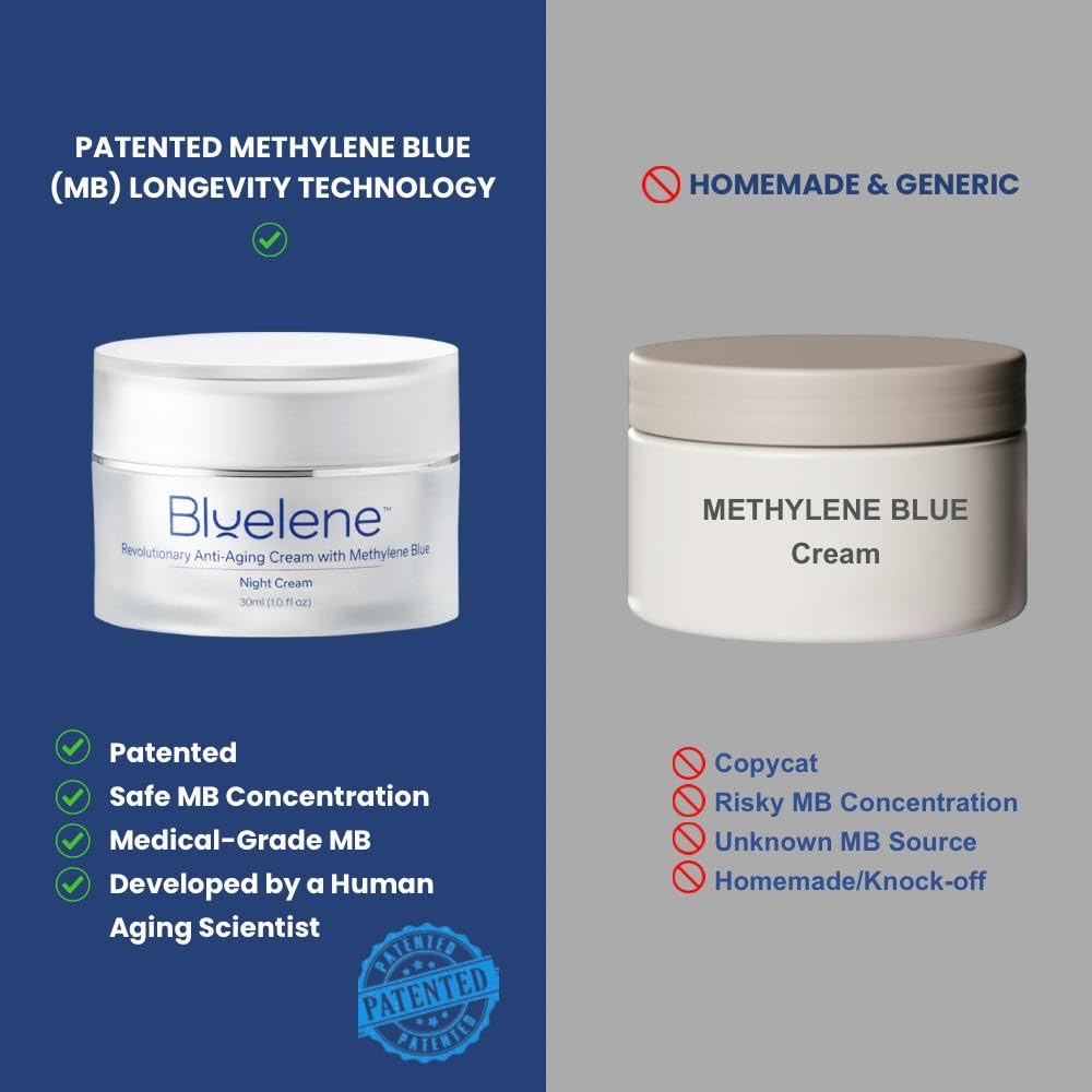 Bluelene Serum Plus+ infused with Methylene Blue, Hyaluronic Acid, NextGen Vit C, and Aloe Vera. Suitable for Sensitive Skin