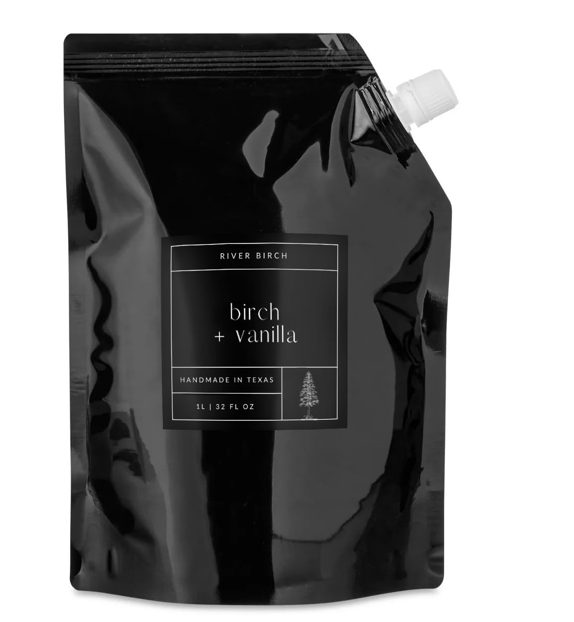 River Birch Birch + Vanilla Scented Natural Hand Soap Refill - Handmade Moisturizing Hand Wash Luxury Scented Hydrating Soap - Vegan and Non-Toxic - 32 Fl Oz