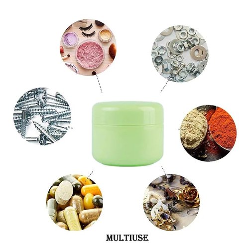 12 Pack 50G/50ML (1.7 oz) Cosmetic Jars, with Liners and Dome Lids, for Cosmetic Samples, Cream, Lotion (mixcolor)
