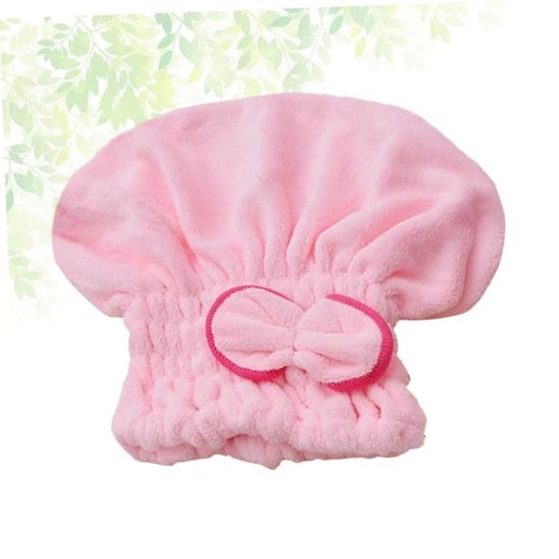 FOYTOKI Hair Drying Cap Womens Head Wraps Hair Ties for Towel for Hair Shower Cap Bath Towel Shower Cap for Quick Dryer Hat Women Elastic Shower Pink