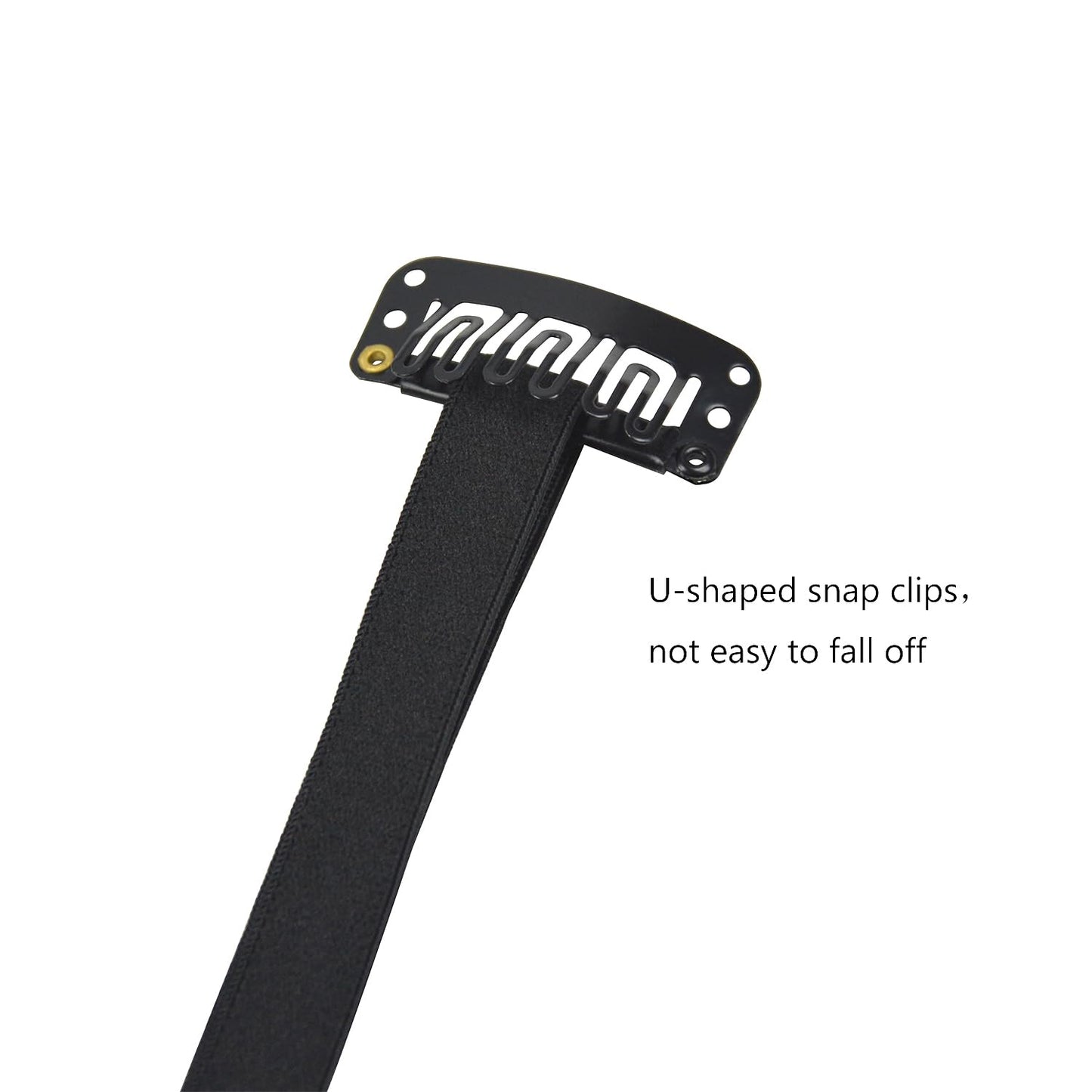 YTBYT 4 Pcs Facelift Bands with Clips Invisible Face Stretching Lifting Strap Adjustable Elastic Band Face Slimming Band (24cm Black Single Bands)
