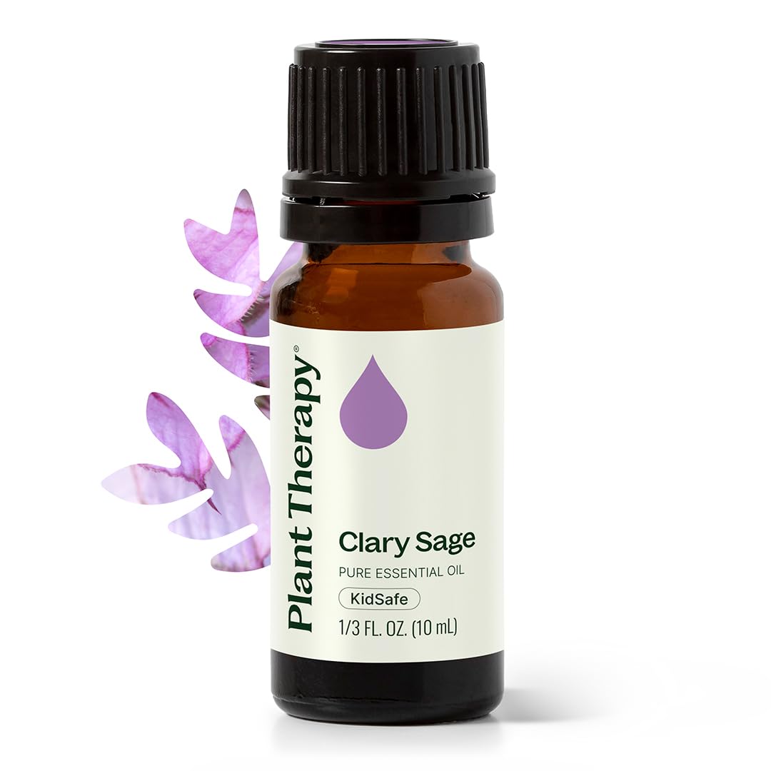 Plant Therapy Clary Sage Essential Oil 100% Pure, Undiluted, Natural Aromatherapy, Therapeutic Grade 10 mL (1/3 oz)
