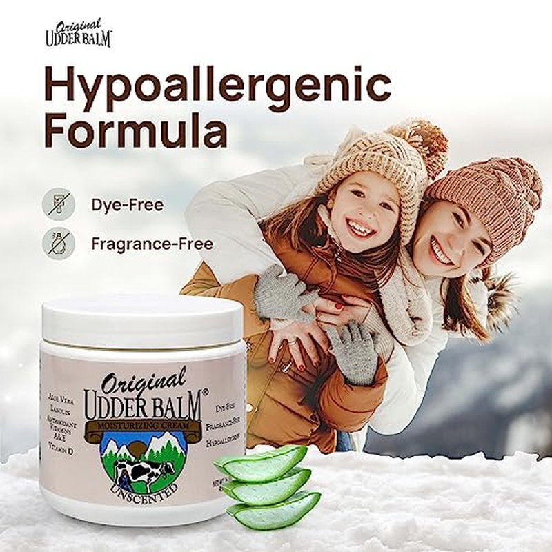 Unscented Original Udder Balm for Cracked Dry Skin 16 Fl Oz