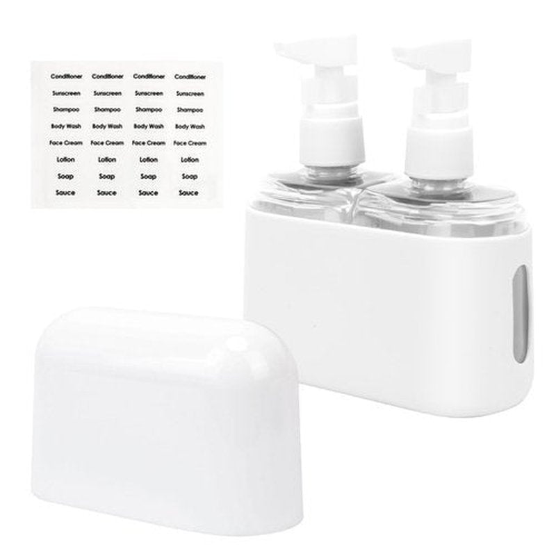 Skycase Travel Bottles, Travel Size Toiletries - Leak Proof Refillable Tsa Approved Travel Bottles, 2 in 1 Travel Containers with Labels Airplane Accessories Kits for Lotion Liquid (Grey)