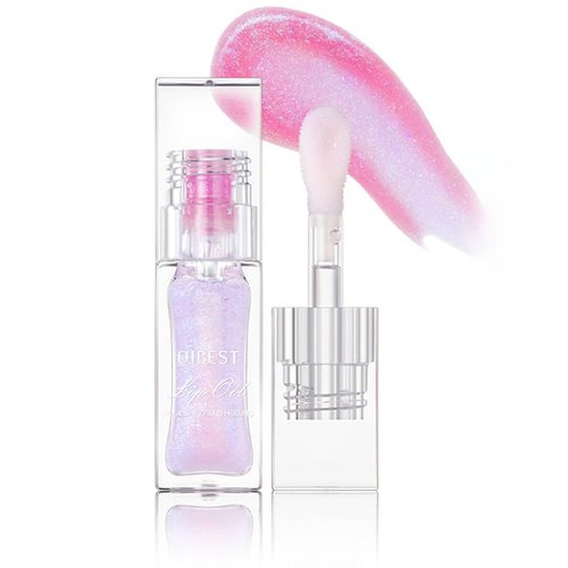 FYEBOO Magic Color Changing Lip Oil Ph, Glitter Lip Gloss, Upgraded Big Brush Head Moisturizing Lip Oil, Color Changing with Temperature, Moisturizing & Sparkling (# 03, 0.3 Oz)