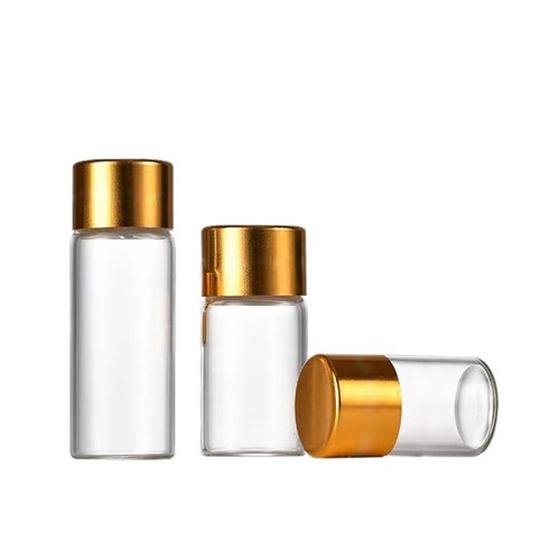 50Pcs 3ml Mini Essential Oil Bottles Sample Bottles with Orifice Reducers and Gold Caps,3ml Clear Glass Bottles Vials, for Perfume, Aromatherapy, Cosmetic Oils Container