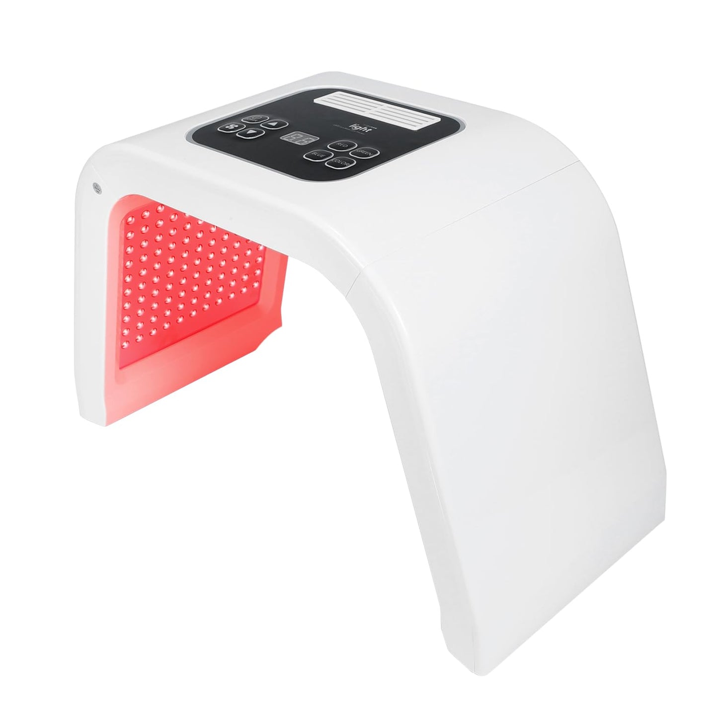 LED-Face-Red-Light-Therapy-Mask,7 Color LED Mask Light Therapy Equipment,Home Skin Care Beauty Equipment for Facial, Neck & Body Use (Square)