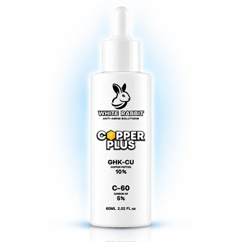 Copper Peptides Serum - GHK-CU 10% Extra Strength with Carbon-60 | Anti-Wrinkle & Hair Growth - XL Glass Bottle