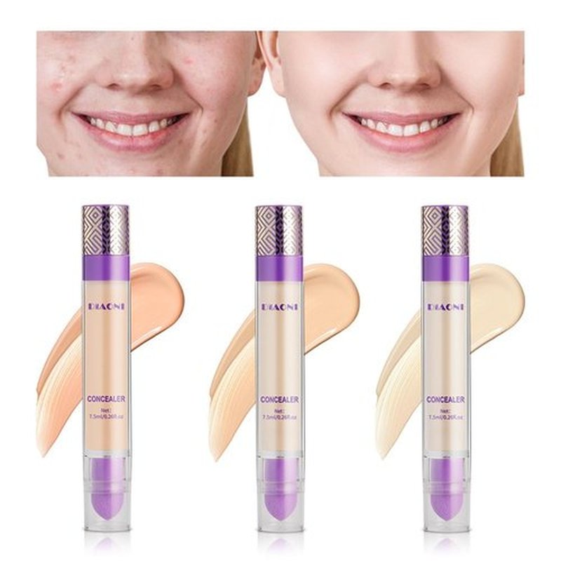 DIAONI Coverage Concealer, DIAONI Liquid Concealer, Korean Conceals Stick Foundation, Lightweight, Long-Lasting, Waterproof, Natural Full Coverage (#03 IVORY NUD)