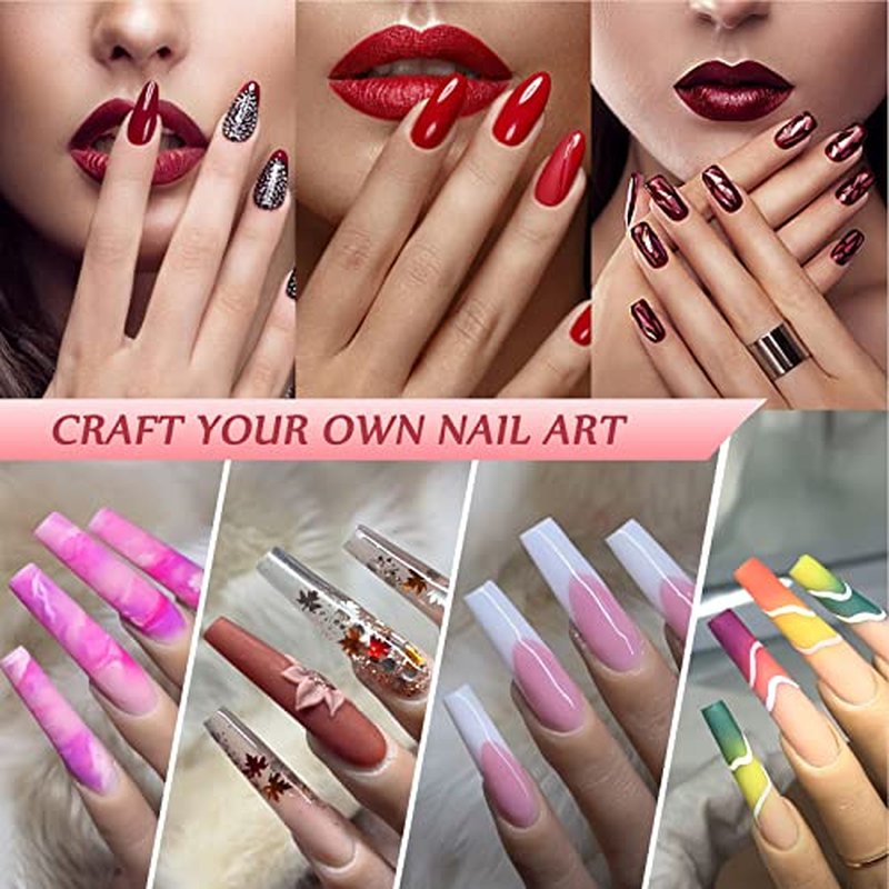Acrylic Nail Brush Size 8-100% Kolinsky Nail Brushes for Acrylic Application - Acrylic Powder Brush for Nail Art - Nail Brush Acrylic for Professional Manicure DIY Home Salon (Gradient)