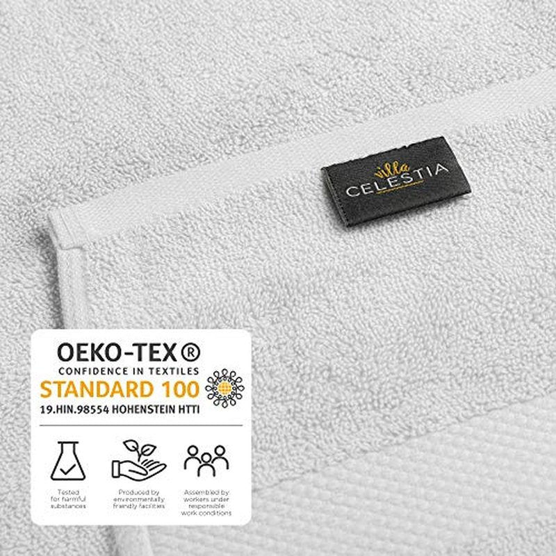 Villa Celestia 100% Cotton Wash Cloth for face & Body Set of 12, (12 x 12 inches) Sustainable, Soft, Highly Absorbent, Combed Cotton Wash Cloths Pack of 12 for Hotels, Spa, Bathroom, Dorm, White