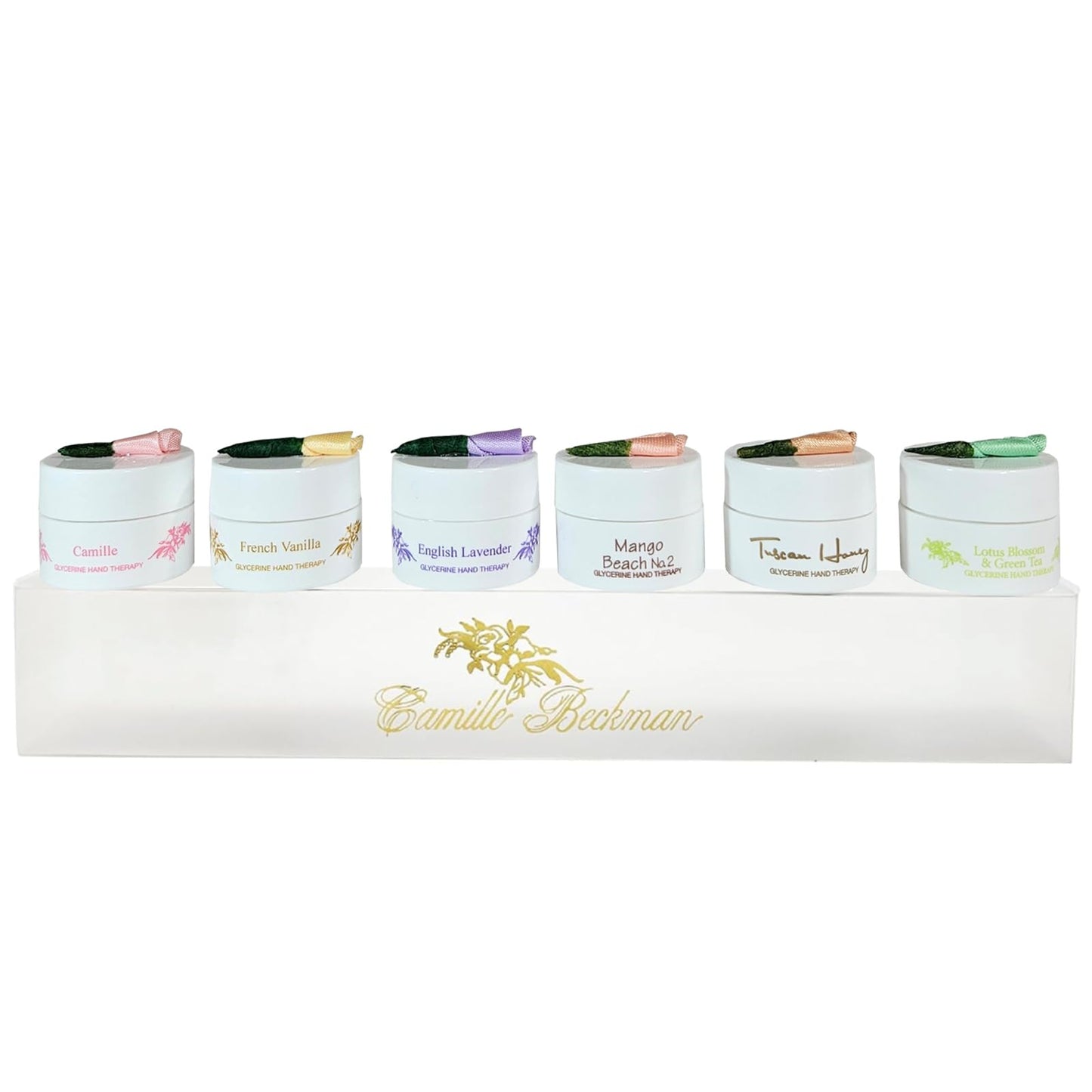 Camille Beckman Glycerine Hand Therapy Small Pot Travel or Gift Sampler, .25 Ounce Each Pot