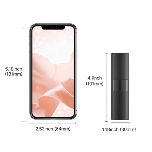 owlyee 20ML Perfume Atomizer, Empty Cologne Spray Bottle, Mini Sprayer Dispenser for Travel (Black, 2PCS)