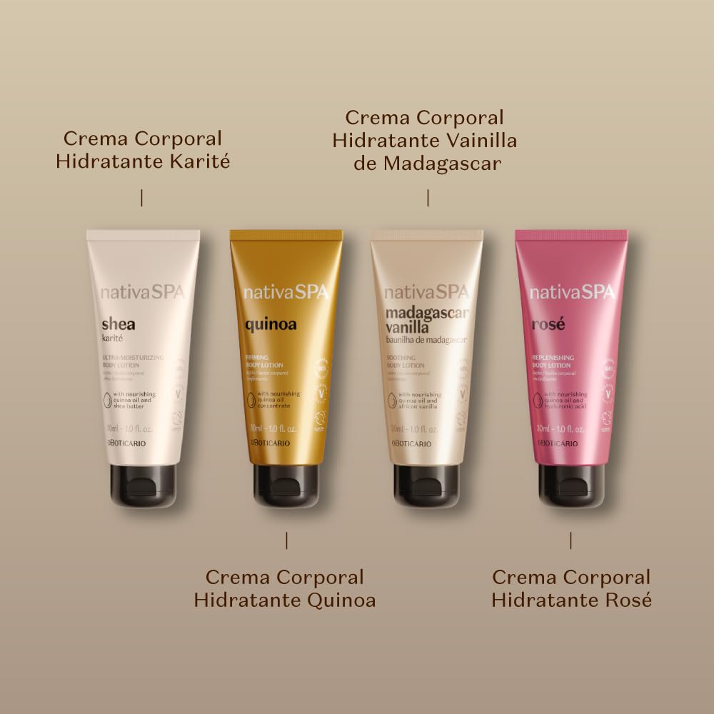 nativaSPA Embrace Your Self Nativa Spa Starter Kit - 4x Body Lotion, 1 Fl Oz (Pack of 1)