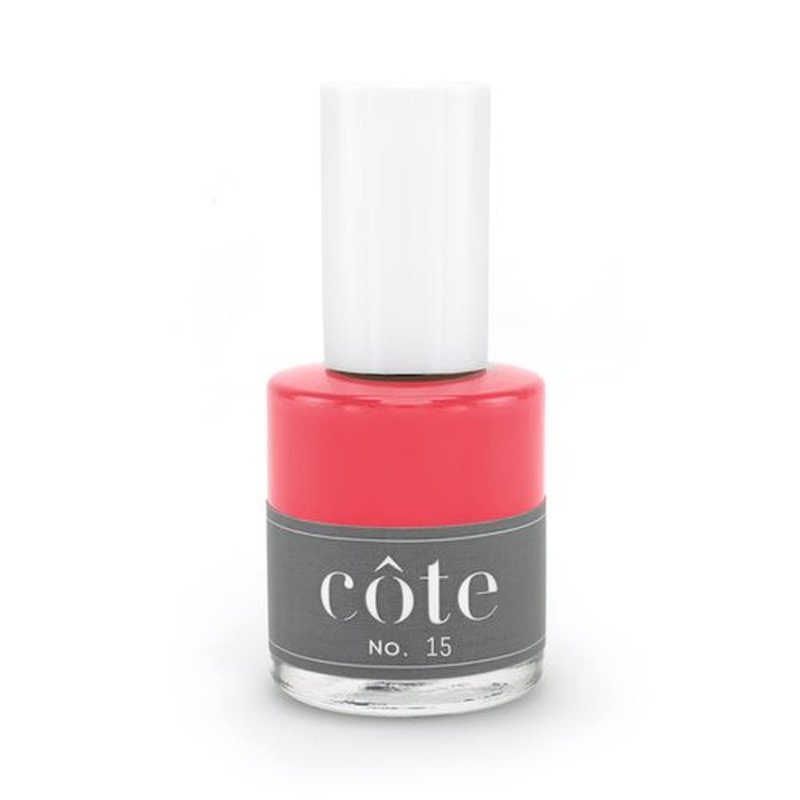 Cote Shop Côte Nail Polish - Quick Dry Vegan 0.4 Fluid Oz Regular Cruelty Free Non Toxic & Safe Chip Resistant Full Coverage (No. 15 Hot Pink)